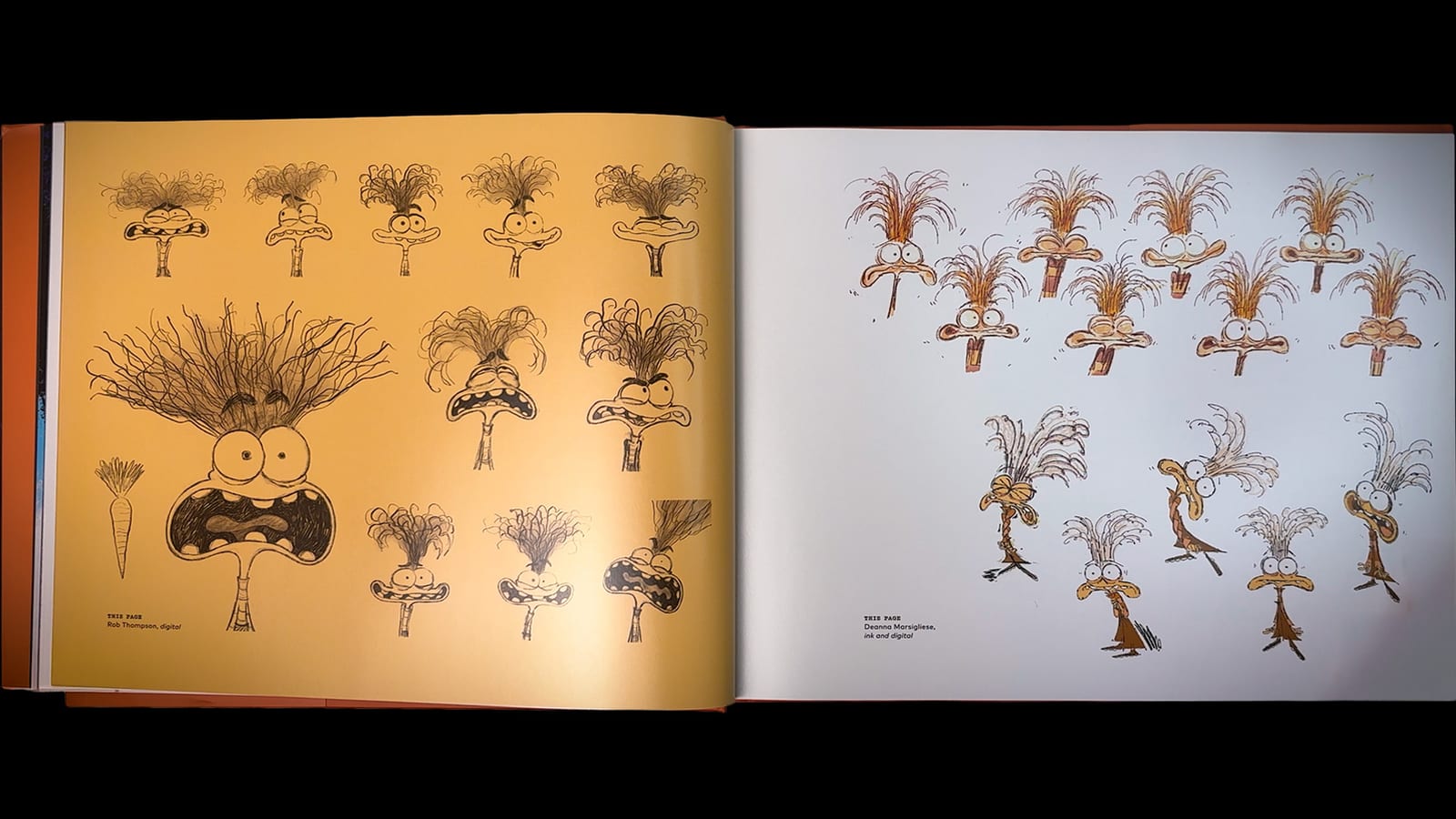 Inside Out 2 book spread — early character exploration